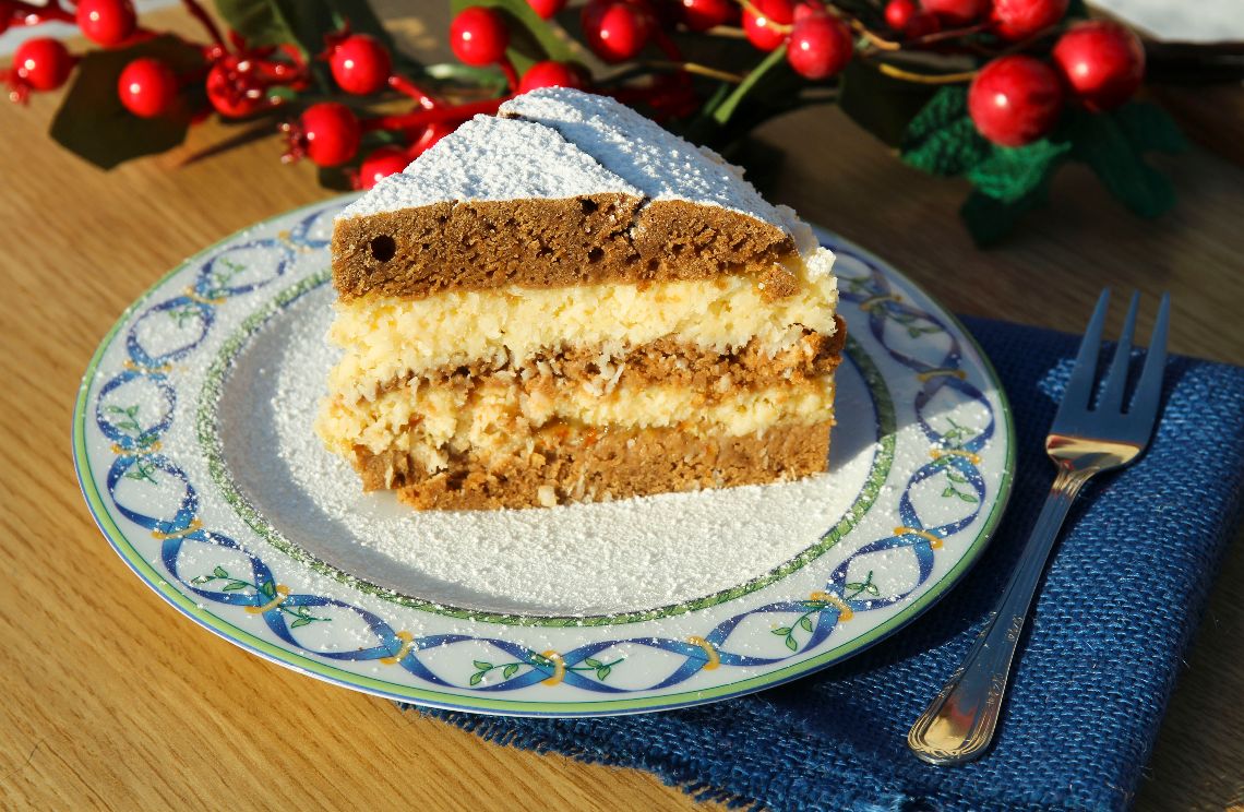 Ciasto z kremem kokosowym i cykoriadą